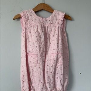 Absorba Pink Eyelet Cotton Baby Bodysuit